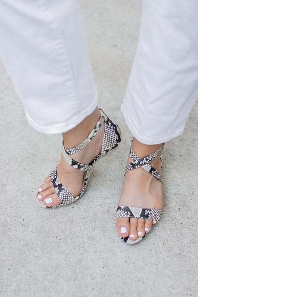 CONVERTIBLE HEEL - Pashion 1.0 The Sandal - Neutral Snake 3 Inch Block - Picture 4 of 4